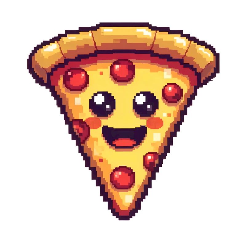Pixelpizza Lächelnde Scheibe