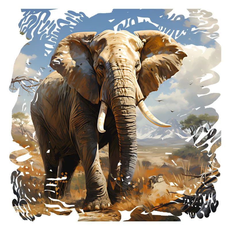 African elephant in sunlight