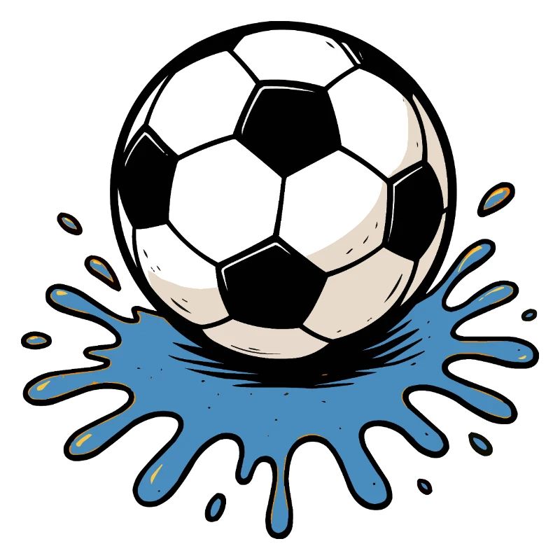 Spritzender Fußball