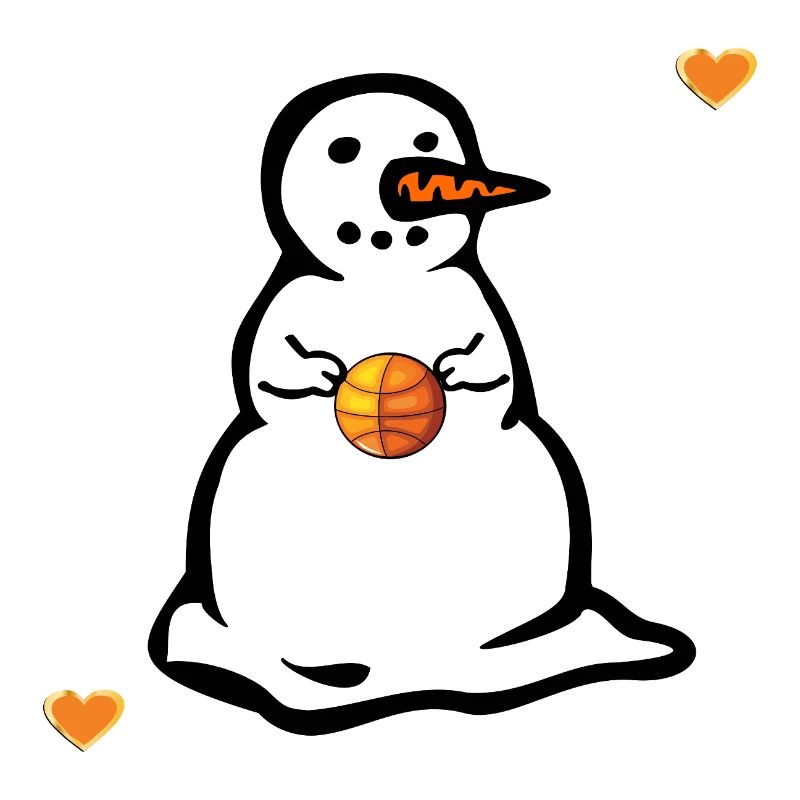 Winter Basketball Kinder Schneemann