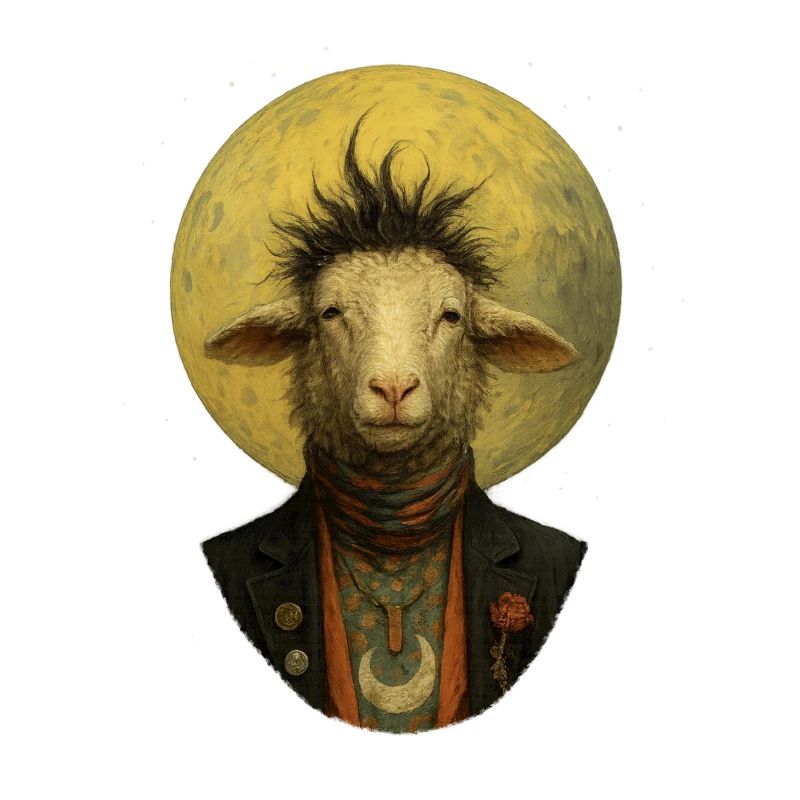 Mondschein-Schaf im Anzug