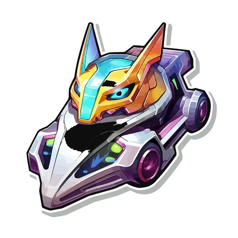 Neon Rennhelm Drachenstil