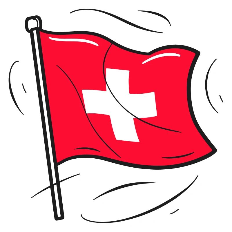 Schweizer Flagge Patriot Design