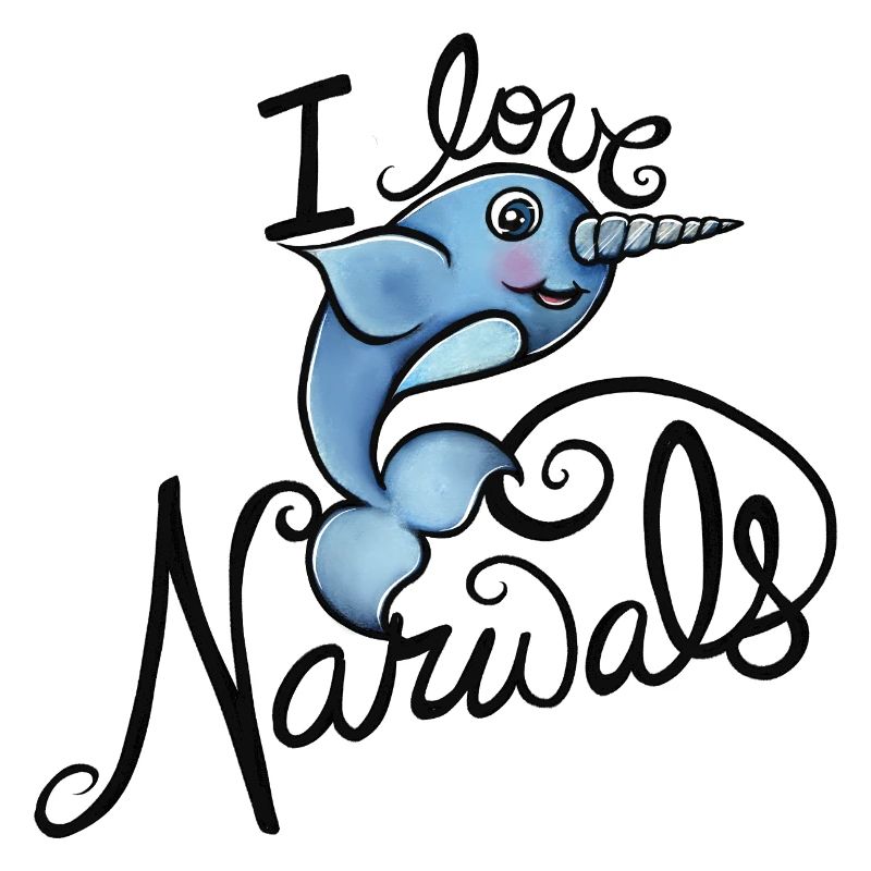 Narwal-Liebes-Illustration
