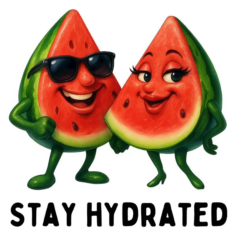 Wassermelonen-Duo im Sonnenschein