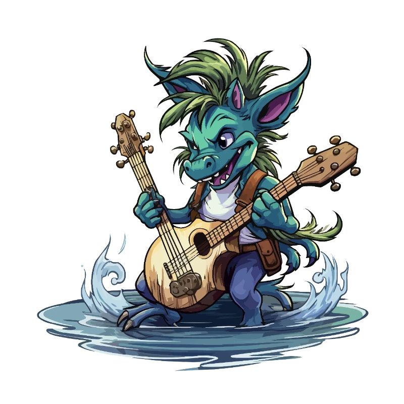 Wasserdrache Gitarrist