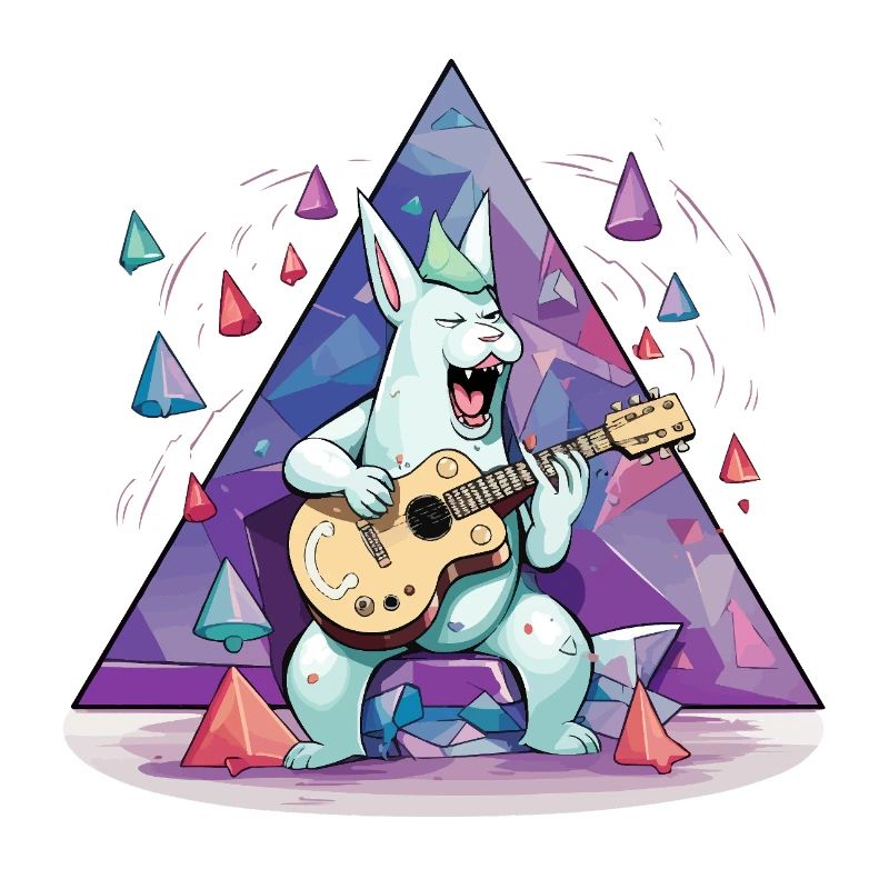 Kristallbunny mit Gitarre
