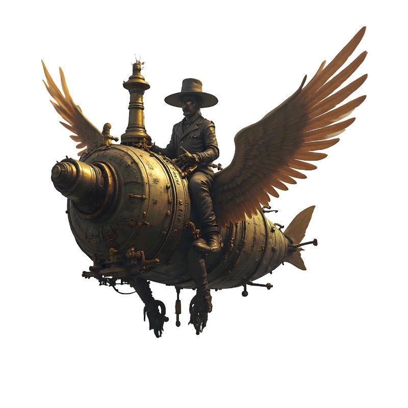 Steampunk Ranchflug mit Flügeln