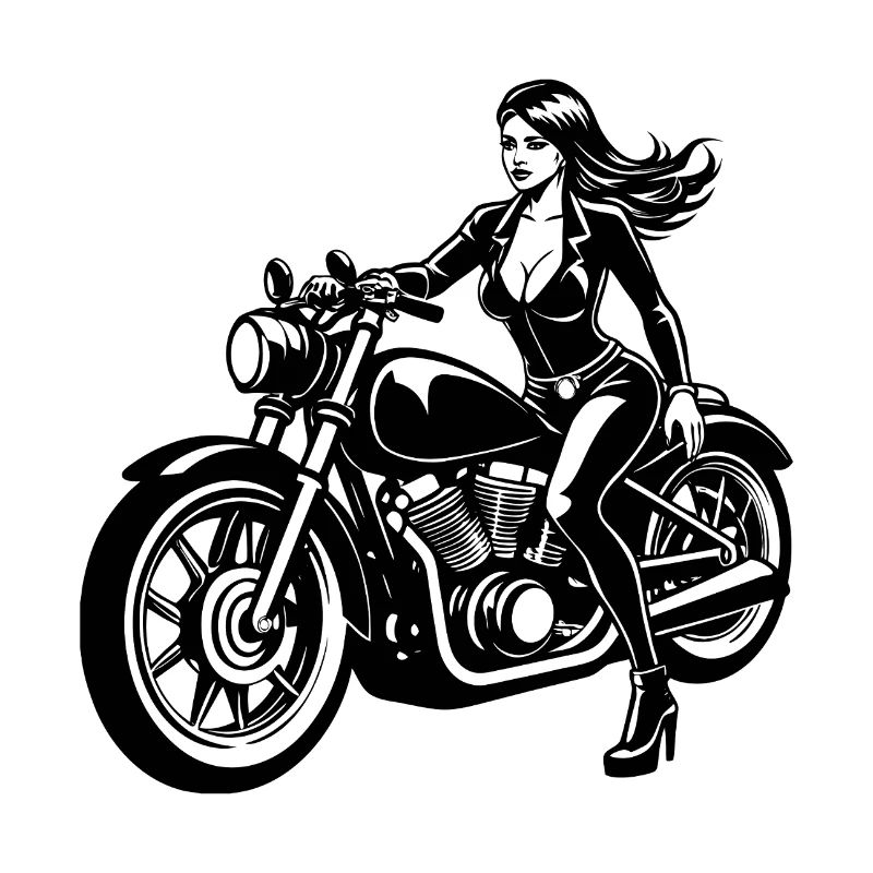 Sexy Motorradmädchen