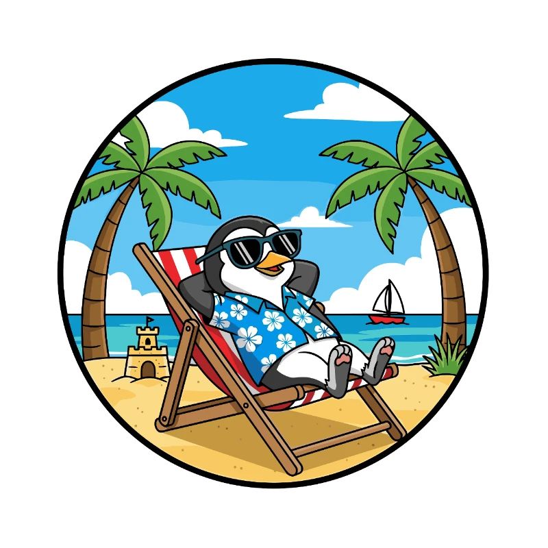 Coole Penguin Beach Urlaubs-Sommervibes