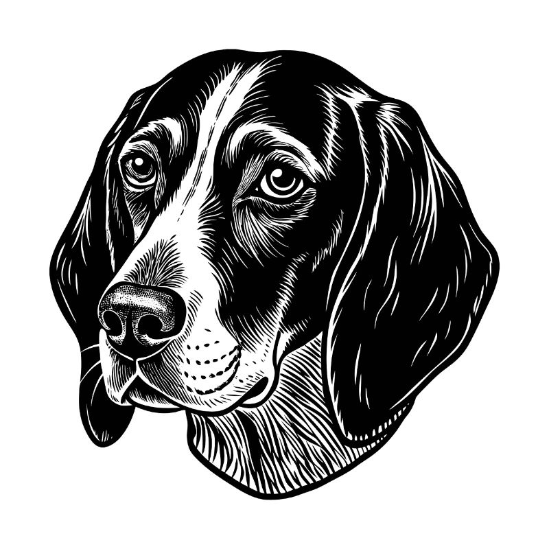 Amerikanischer englischer Coonhound-Kopf