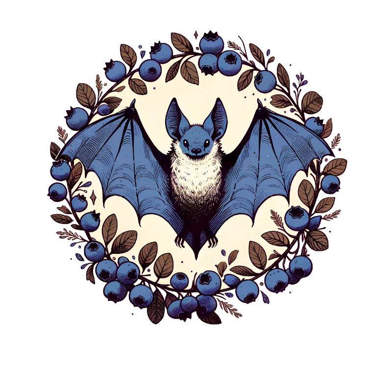Blue Bat Moonberry Circle
