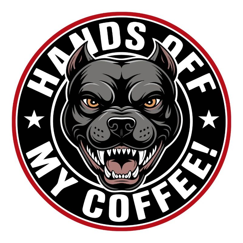 Halt mein Kaffee Hundemotiv