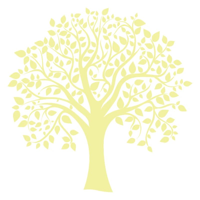 Icon Gelber Jumbo-Baum-Print-Silhouette