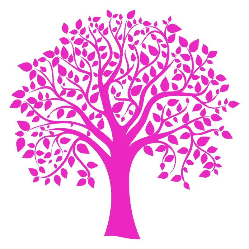 Base Pink Jumbo Tree Print Silhouette
