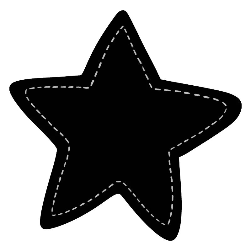 Umriss des gestickten Sterns