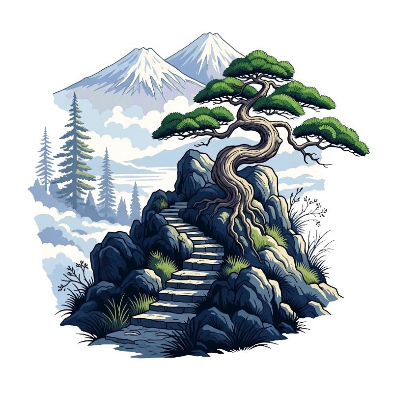 Bergtreppe zu den Kiefern