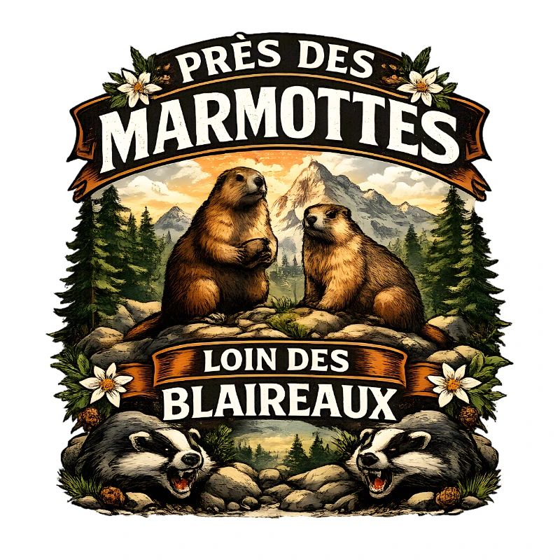 Murmeltiere und Bergdachse