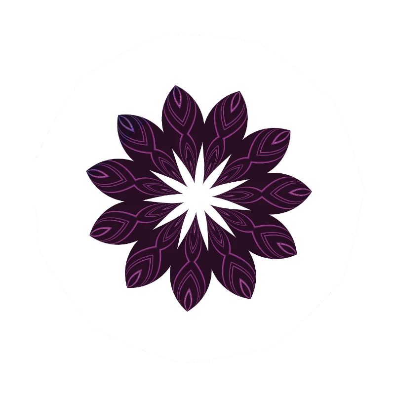 Dunkle Purpur Mandala Blume