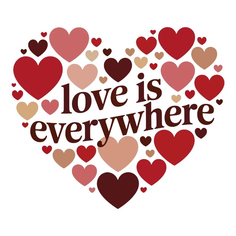 Love ist Everywhere Heart-Design