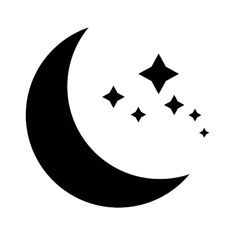 Mond und Sterne