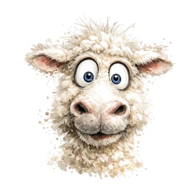 Lachendes Schaf Cartoon-Pop
