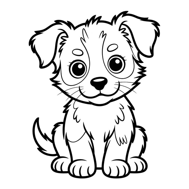 Liebenswerter Hunde-Puppy Linienstil