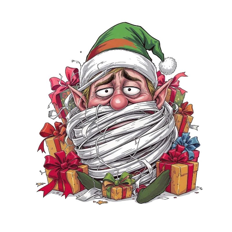 Verknoteter Weihnachtsmann