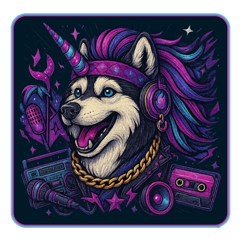 Husky Einhorn Party