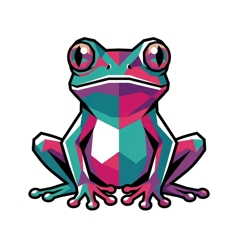 Bunter geometrischer Frosch