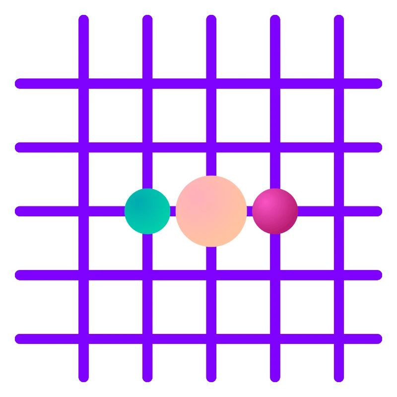 Neon Grid Three-Ball