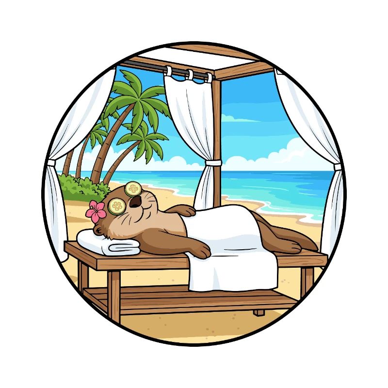 Strand-Spa Otter-Tier-Entspannungskunst