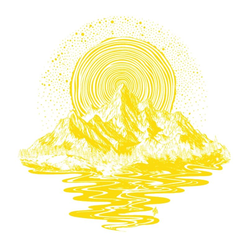 Sonnenkranz über Bergsee