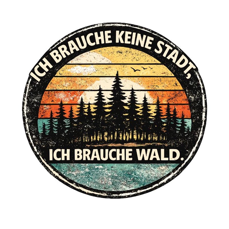 Wald statt Stadt Kreisdesign