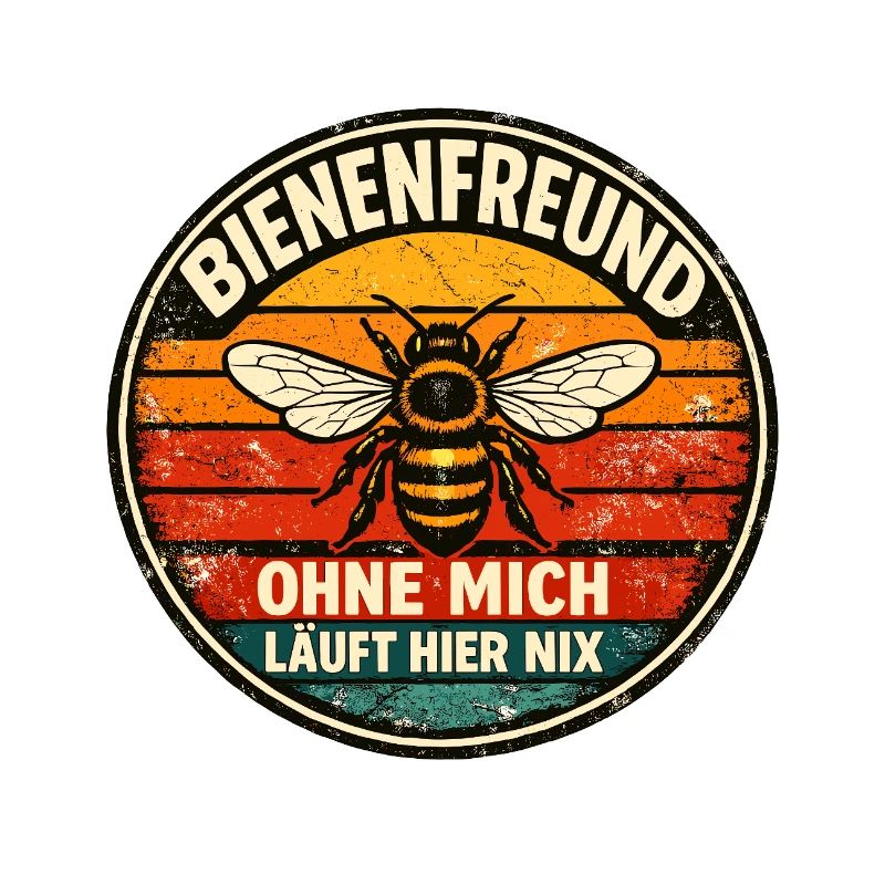 Bienenfreund Retro Spruch