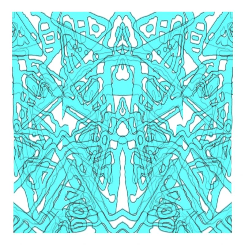 Türkis-Symmetrie Ornament