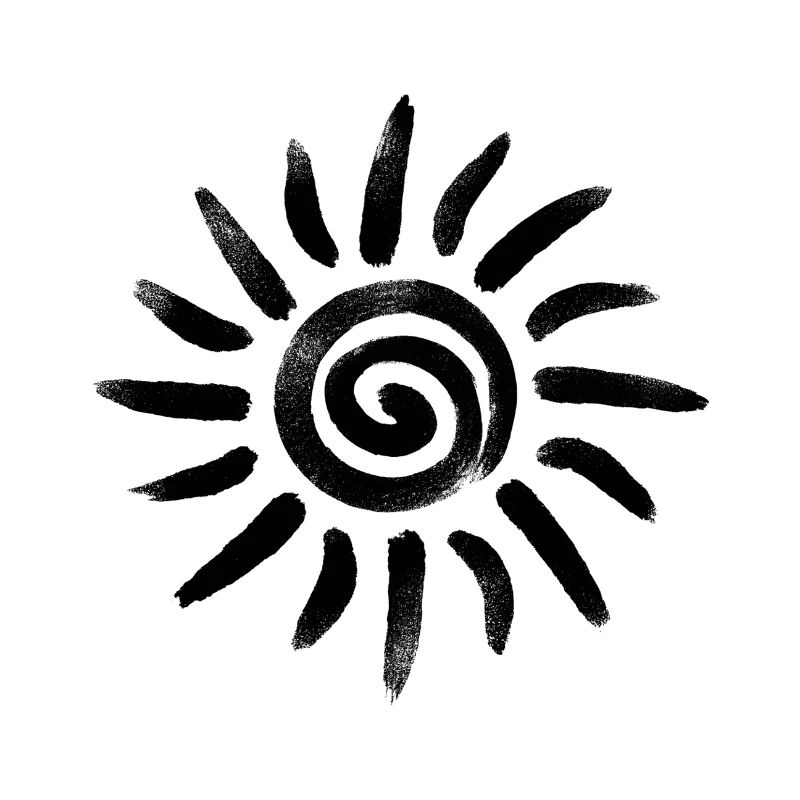 Minimalistisches Sonnensymbol