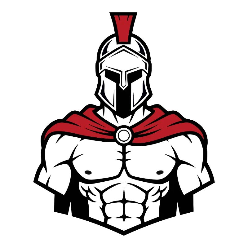 Spartan Face Bodybuilding Krieger-Maskottchen