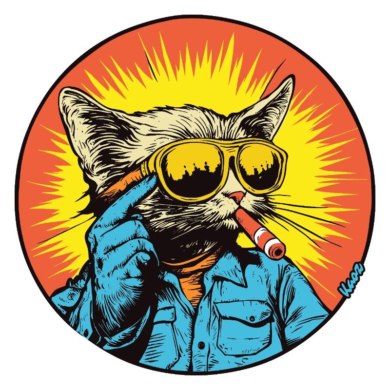 Sunny Cat Retro-Vibe