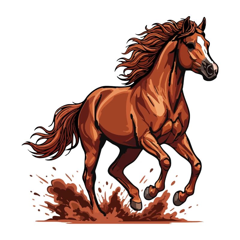 Arabisches Kastanienpferd Reitkraftenergie
