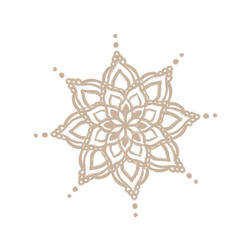 Beige Mandala-Stern-Design