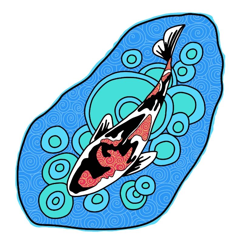 Koi Azure Spiral