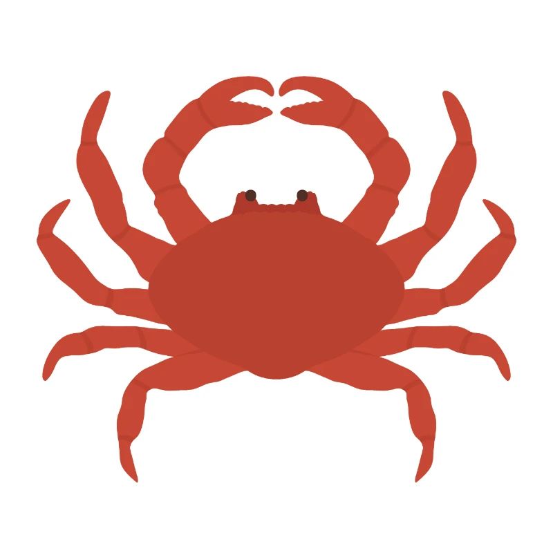 Crimson Crab Silhouette