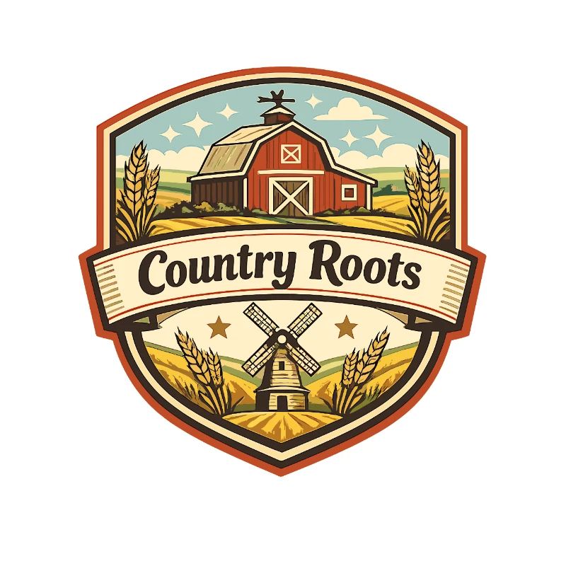 Country Roots Bauernhof Emblem
