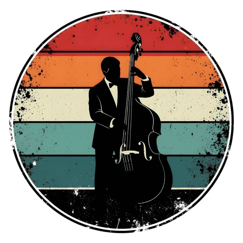 Retro Bassist Gift