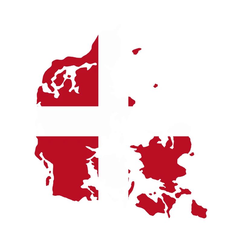 Carte du drapeau du Danemark