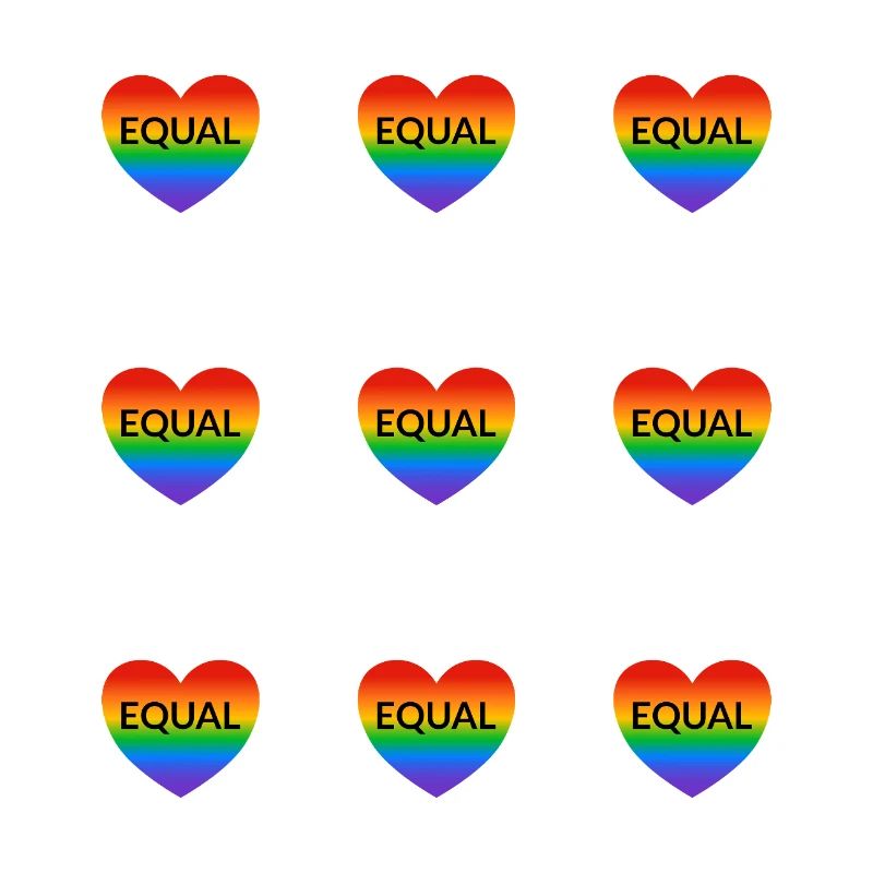 Rainbow Equal Heart  LGBT Pride