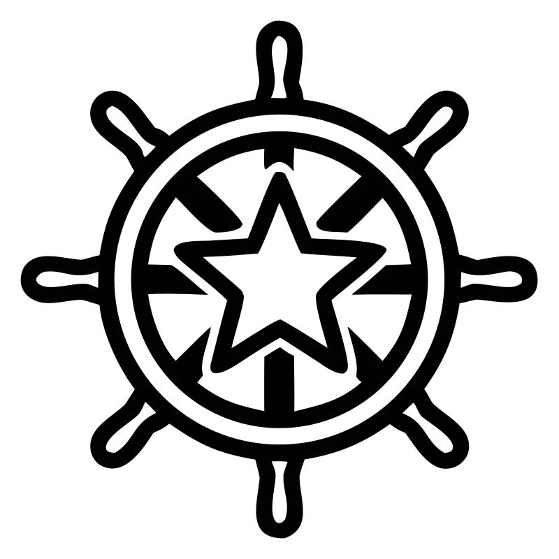 Steuerrad Schiff Stern Wappen