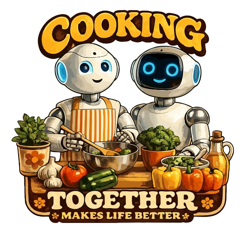 Les robots cuisinent ensemble