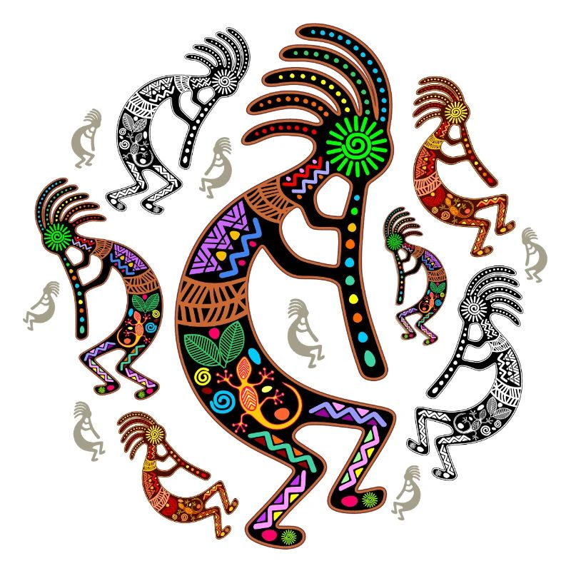Kokopelli-Regenbogenfarben